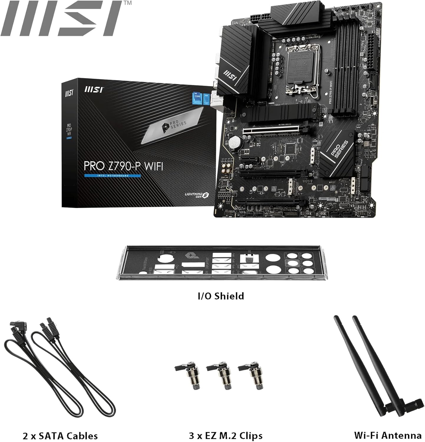 MSI PRO Z790-P WIFI ATX Motherboard – Intel Z790 Chipset | LGA 1700 | DDR5 | PCIe 5.0 | WiFi | 2.5G LAN MSI