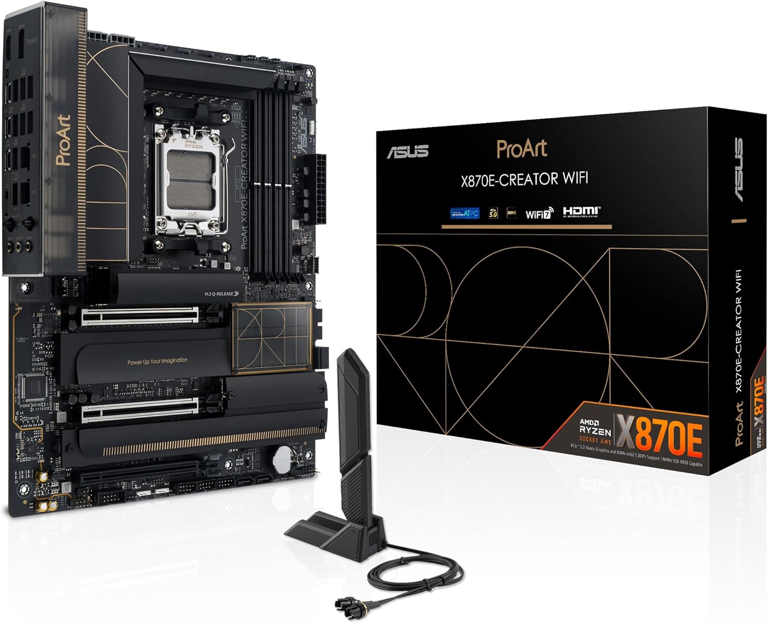 ROG STRIX X870EE GAMING WIFI AE   Premium AM5 ATX Motherboard with DDR5 (8000MT/s OC), PCIe 5.0, WiFi 7, Dual USB4 & 5 Gb LAN for Ryzen 7000/8000/9000