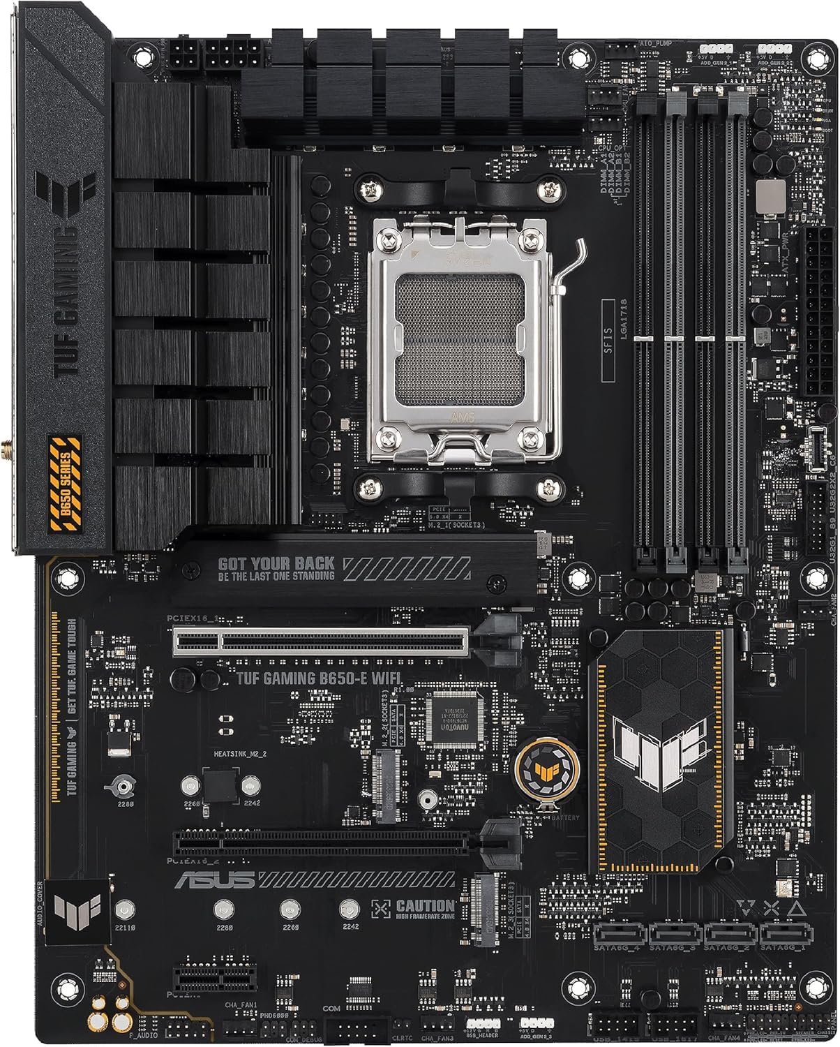 ASUS B650E Max Gaming WiFi Motherboard – AMD AM5 Socket, B650 Chipset, USB 10Gbps, WiFi, Aura Sync RGB