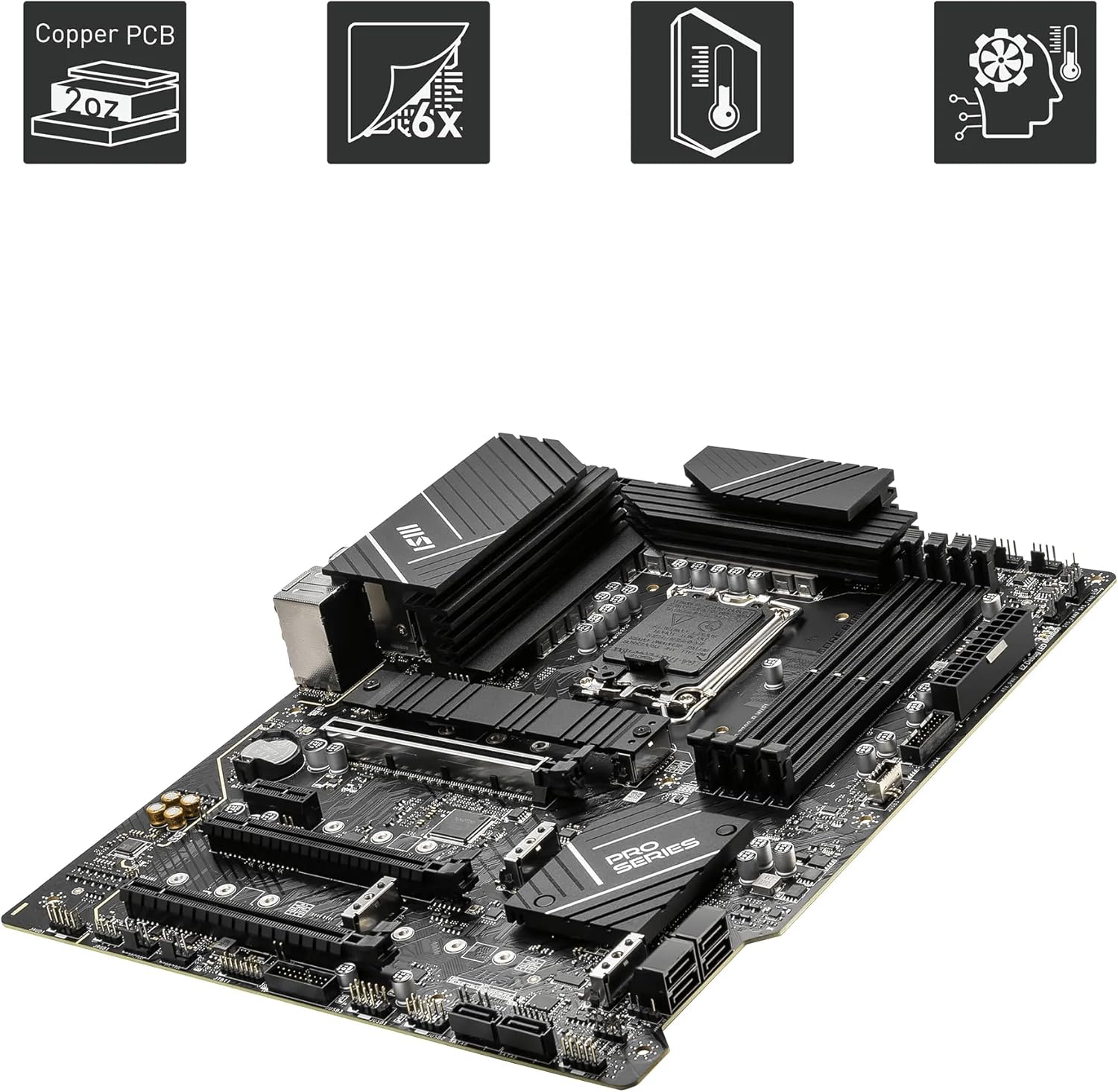 MSI PRO Z790-P WIFI ATX Motherboard – Intel Z790 Chipset | LGA 1700 | DDR5 | PCIe 5.0 | WiFi | 2.5G LAN MSI