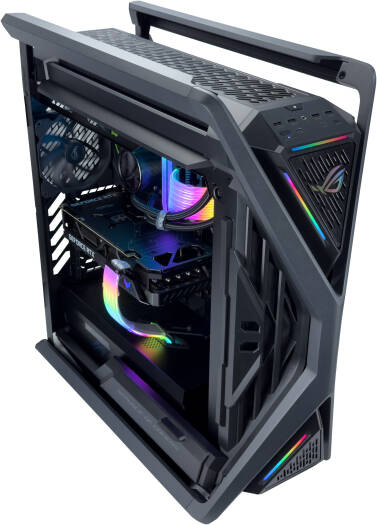 ASUS ELITE Gaming PC - AMD Ryzen 9 9950X3D 16 Cores 32 Threads, NVIDIA RTX 5090 32GB, 64GB DDR5 RAM 6000MHz, 1TB SSD Gen 5, 1000W 80 Plus PSU, 360mm Liquid Cooler, Wi-Fi + BT, Powered by ASUS