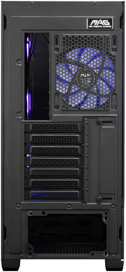 MSI MAG PANO 110R PZ Mid-Tower Gaming PC Case – Panoramic Tempered Glass Design, ARGB Fans, Dual-Chamber Layout, High Airflow Mesh, Mystic Light Sync, Tool-Free Assembly, USB 3.2 Front I/O – Premium Gaming Chassis