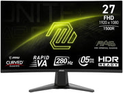MSI MAG 276CXF 27" Full HD Gaming Monitor – 240Hz, 1ms Rapid IPS, FreeSync Premium, G-SYNC Compatible, Ergonomic Adjustable Stand, Frameless Design – High-Speed Esports Display