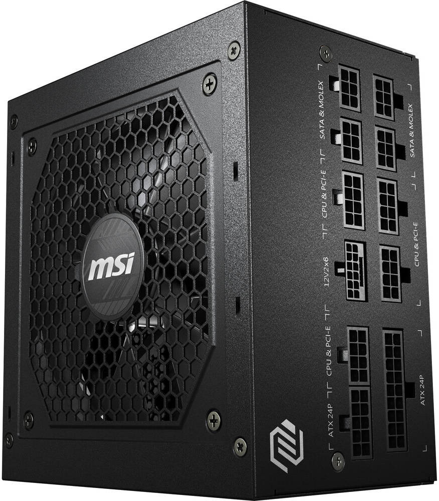 MSI MAG A750GL PCIe5 – 750W Fully Modular ATX Power Supply, 80 PLUS Gold Certified, PCIe5 Compatible, Quiet Operation, High-Performance PSU for Gaming & Workstations