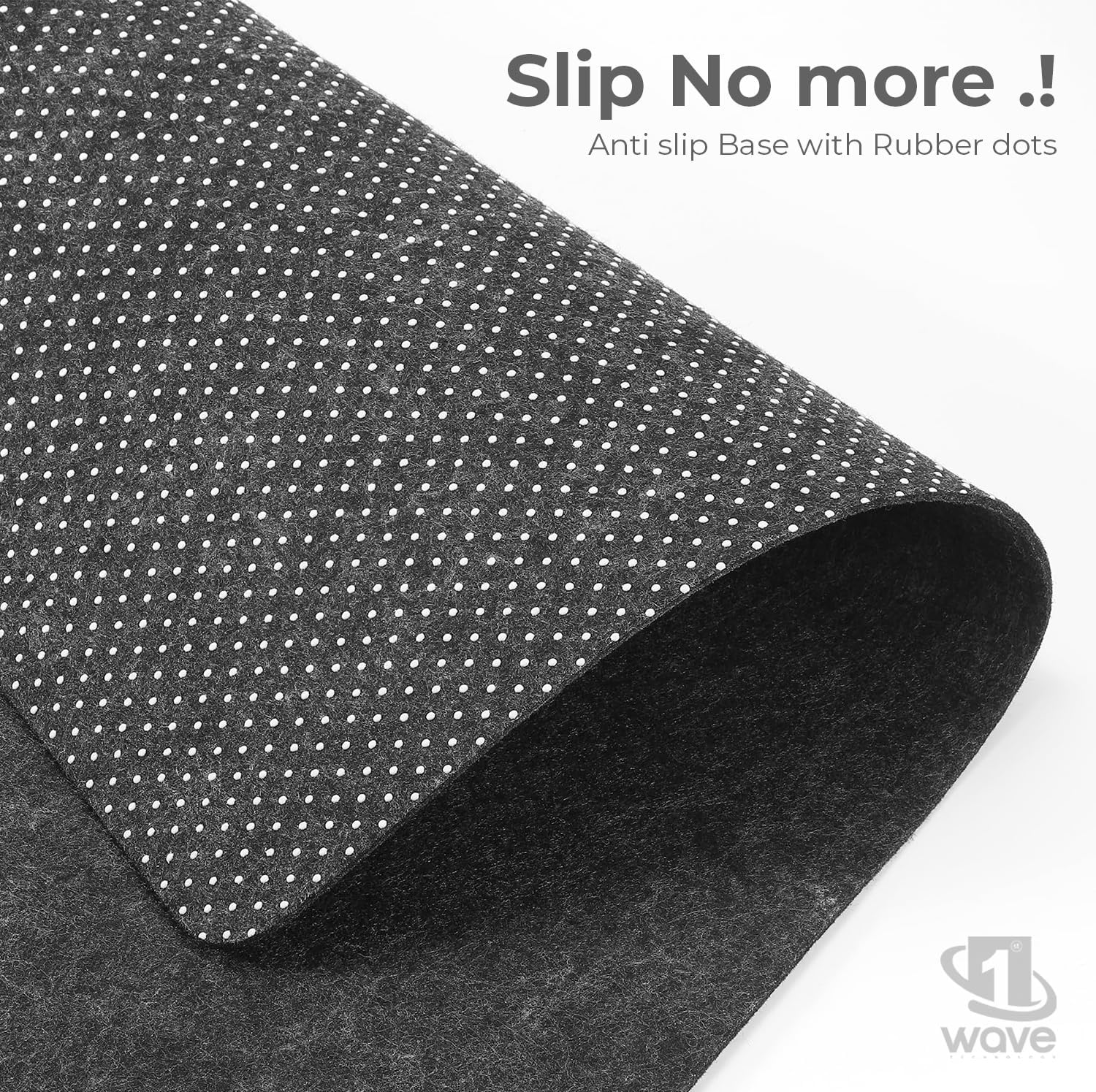 First Wave Signature Mat | Premium Desk Mat 100x35cm | Smooth Felt & Leather | Gaming, Office & Home | Clean & Organized Desk | Laptop, Keyboard & Mouse Pad | Anti-Slip, Water-Resistant | Grey-Tan