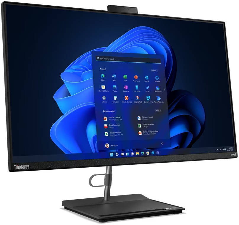 Lenovo ThinkCentre neo 30a 27 AIO PC, 27" FHD IPS Display, Intel Core i7-1260P, 16GB RAM, 512GB SSD, Intel Iris Xe Graphics, English (UK) USB Calliope K/B & Mouse, FreeDOS, Black | 12CB001YGP
