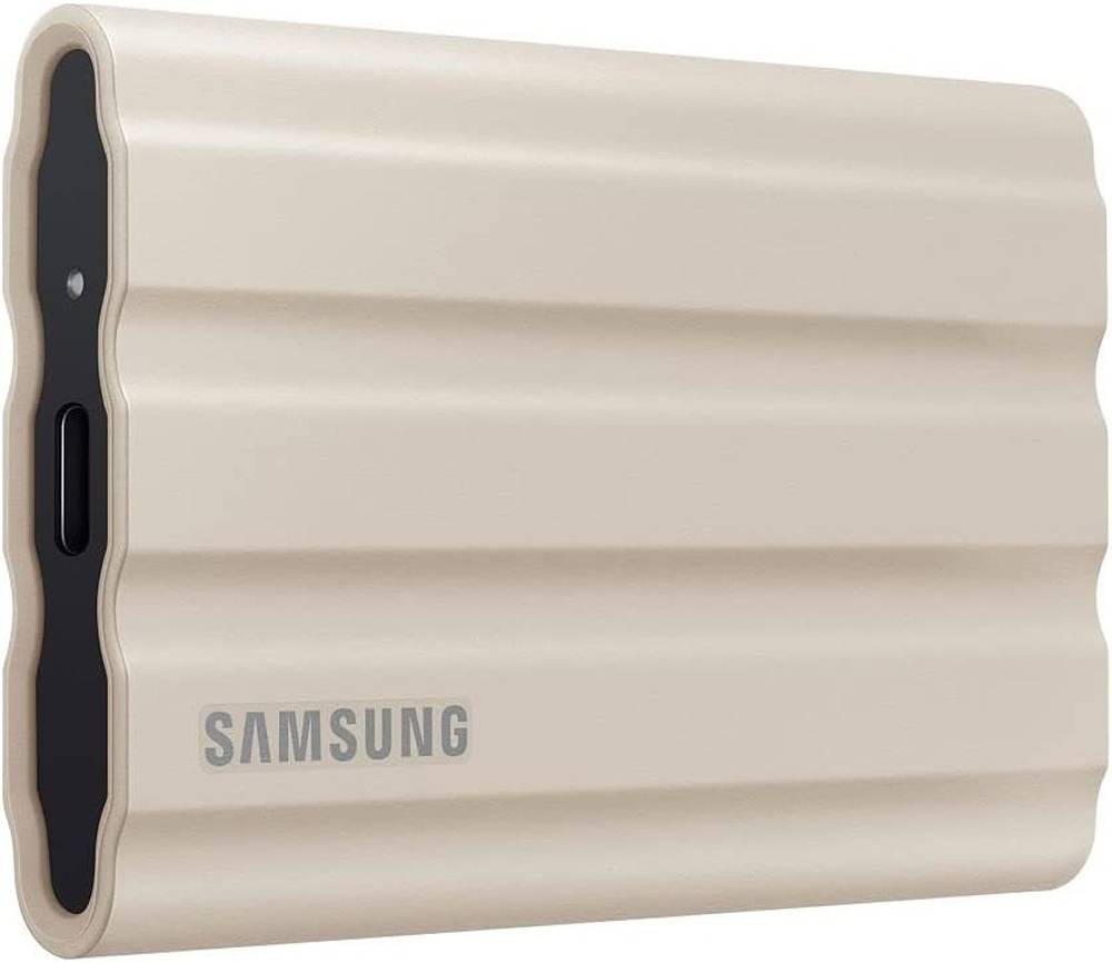 Samsung T7 Shield 2TB Portable External SSD – Beige, USB 3.2, Up to 1,050 MB/s Read/Write, Rugged Shock-Resistant, AES 256-bit Encryption, V-NAND Technology, High-Speed Storage for Windows, Mac & Gaming