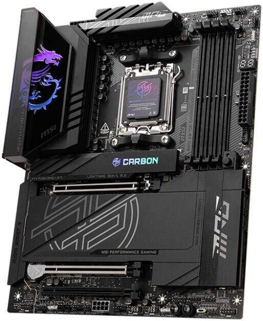 MSI X870E GAMING PLUS WIFI Motherboard – AMD X870 Chipset, Supports Ryzen 9000/7000 Series, DDR5, PCIe 5.0, Wi-Fi 7, 2.5G LAN, Lightning Gen 5 M.2, Extended Heatsink, M.2 Shield Frozr, Mystic Light RGB
