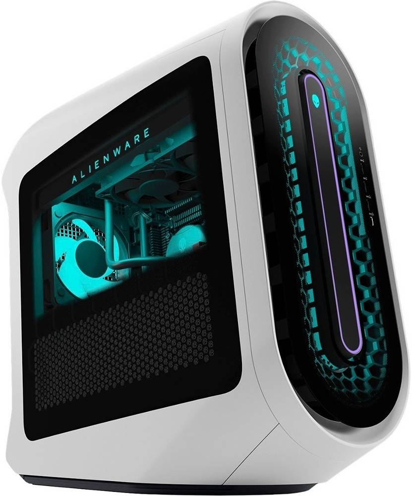 Dell Alienware Aurora R15 Gaming Computer, Intel Core i7-13700KF 3.4GHz, 32GB RAM, 1TB HDD + 512GB SSD,  RTX 4080 16GB GPU, Clear Side Panel, ENG-ARAB K/B & Mouse, Win11, White | AUR-R15-4080