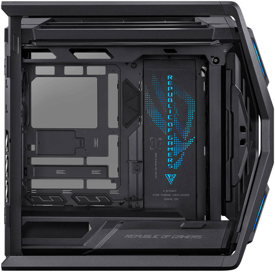 ASUS ROG Hyperion GR701 Black – Premium Full-Tower PC Case, Tempered Glass, PWM Fan Hub, High-Airflow Design