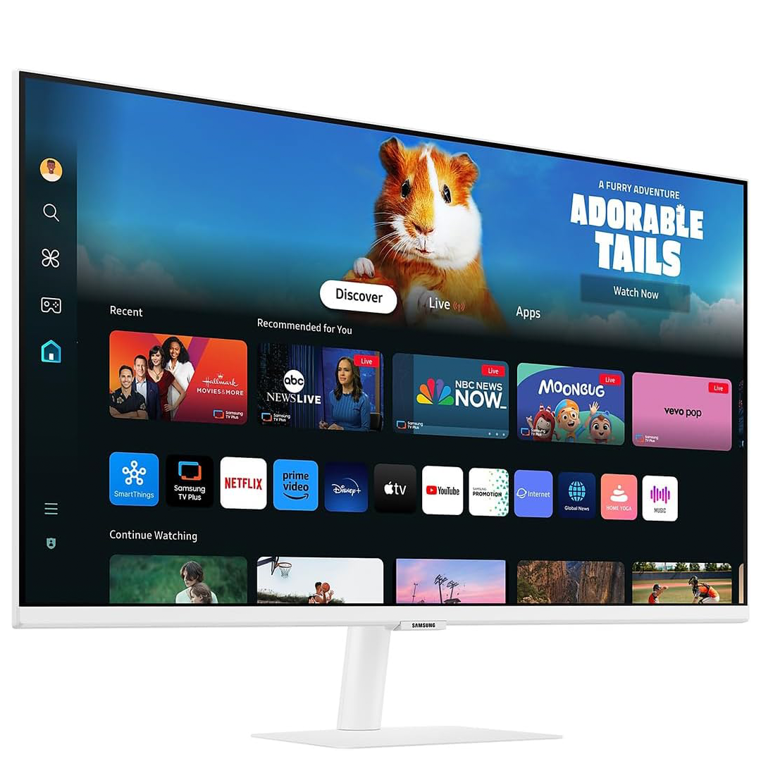 Samsung 27" Smart Business Monitor M5 M50D - Full HD Display, 27-Inch Screen, Sleek White Design - Includes C270 HD WebCam + Wireless Mouse + Mouse Pad (LS27DM501EMXUE)