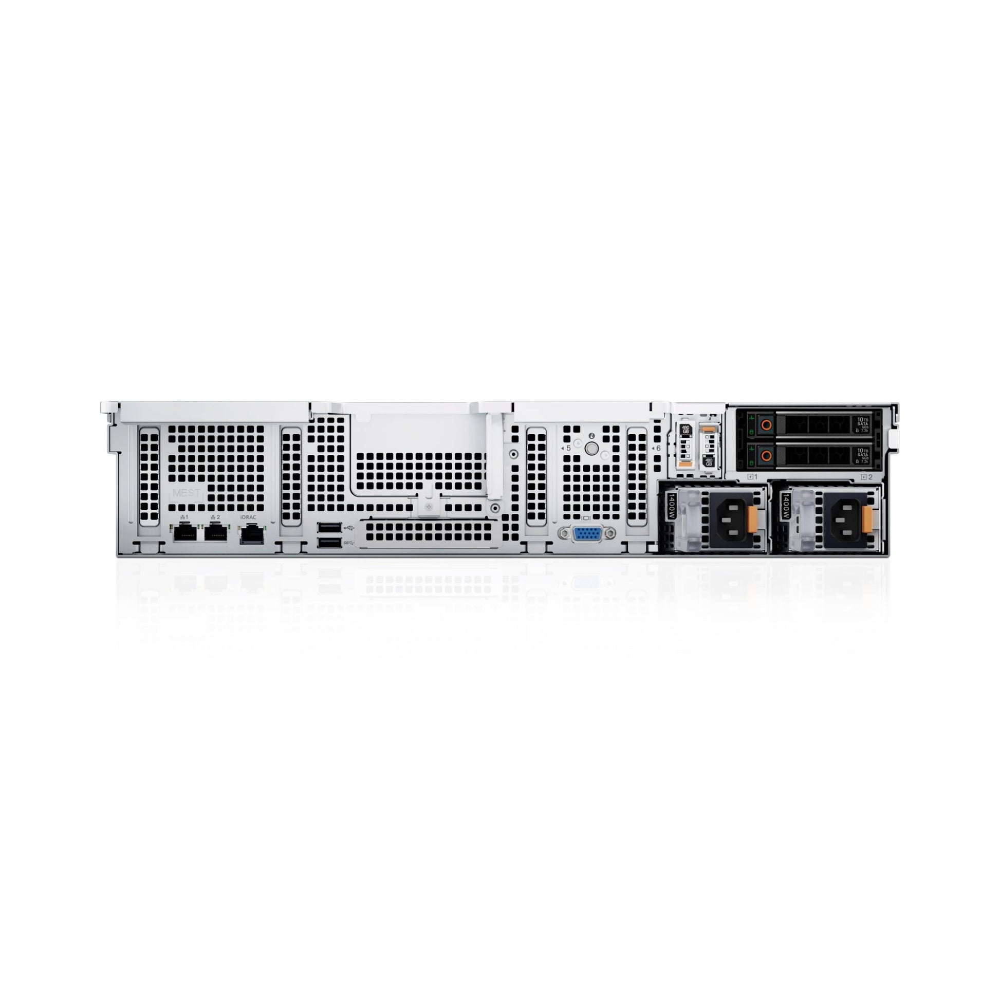 Dell Server PowerEdge R760xs Rack Server ports and connectivity detail