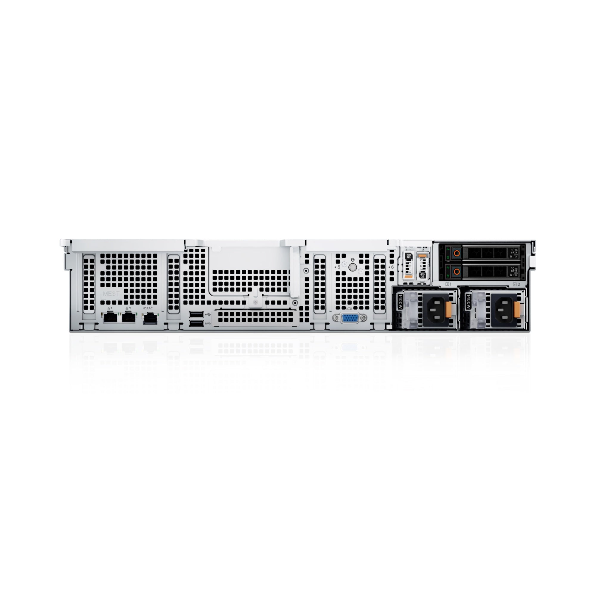 Dell Server PowerEdge R760xs Rack Server ports and connectivity detail