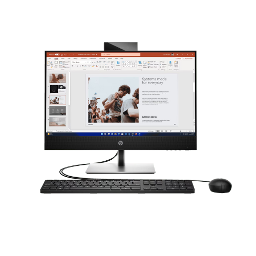 HP Pro One 440 G9 All-In-One Desktop Computer, 23.8" FHD IPS Touch Display, Intel Core i5-14500, 8GB RAM, 512GB SSD, Intel UHD Graphics 770, HP 125 Wired K/B & Mouse, FreeDOS, Black | A1HV5ES#BH5