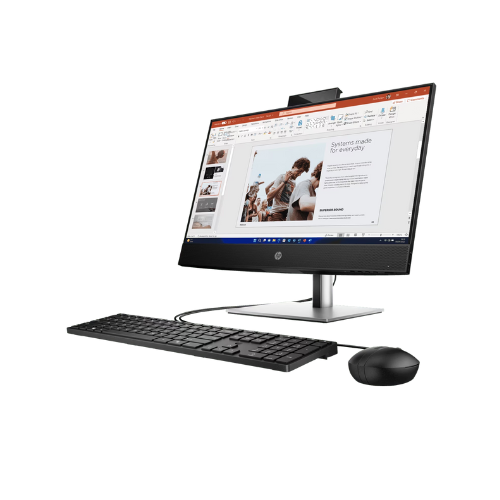 HP Pro One 440 G9 All-In-One Desktop Computer, 23.8" FHD IPS Touch Display, Intel Core i5-14500, 8GB RAM, 512GB SSD, Intel UHD Graphics 770, HP 125 Wired K/B & Mouse, FreeDOS, Black | A1HV5ES#BH5