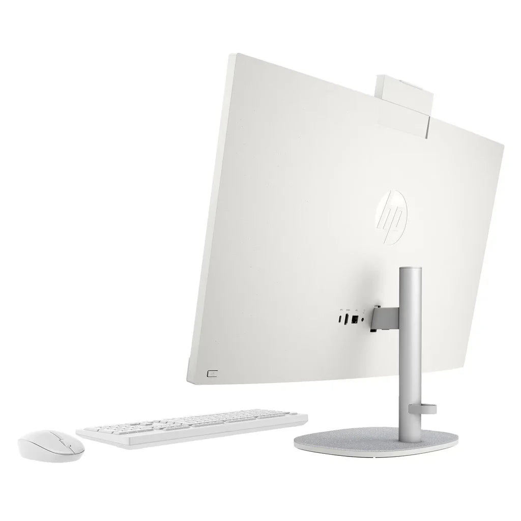 HP All-in-One 27-cr1004nh Desktop Computer, 27" FHD IPS Display, Intel Core Ultra 7 155U, 16GB RAM, 512GB SSD, Intel Iris Xe Graphics, HP 125 Keyboard & Mouse, FreeDOS, Black | A0CM1EA#BH5