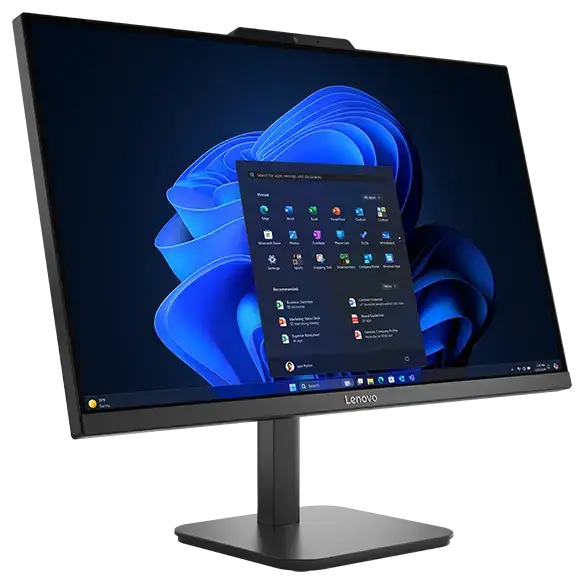Lenovo V100, All In One Desktop PC, 23.8" FHD IPS Display, Intel N100 Quad Core Processor, 8GB RAM, 256GB SSD, Intel UHD Graphics, Calliope Mouse and English (UK) Keyboard, FreeDos, Black | 13BE0016GP