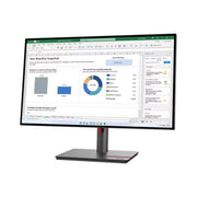 Lenovo ThinkVision P27h-30 Monitor – 27" QHD Display | USB-C, HDMI, DisplayPort | 3-Year Warranty | Professional Business Monitor | Black Lenovo