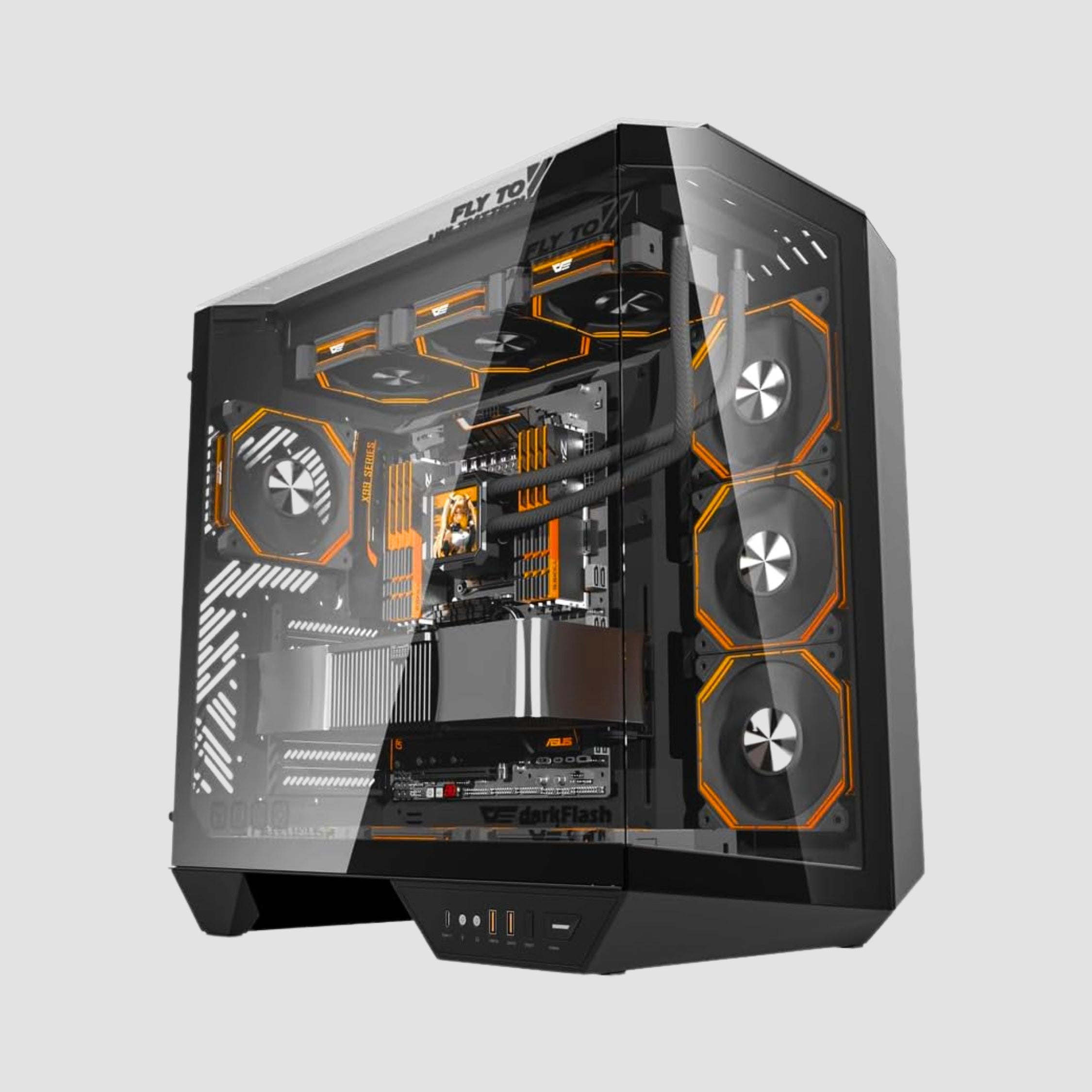 FIRST WAVE HyperLoop Workstation PC - 14th Gen intel i9-14900KS, 128GB DDR5 RAM, Nvidia RTX4060 8GB Graphic, 1TB NVMe SSD+1TB SDD,Win11 Pro, 2Year Warranty - video editing, 3D Modeling, Deep Learning