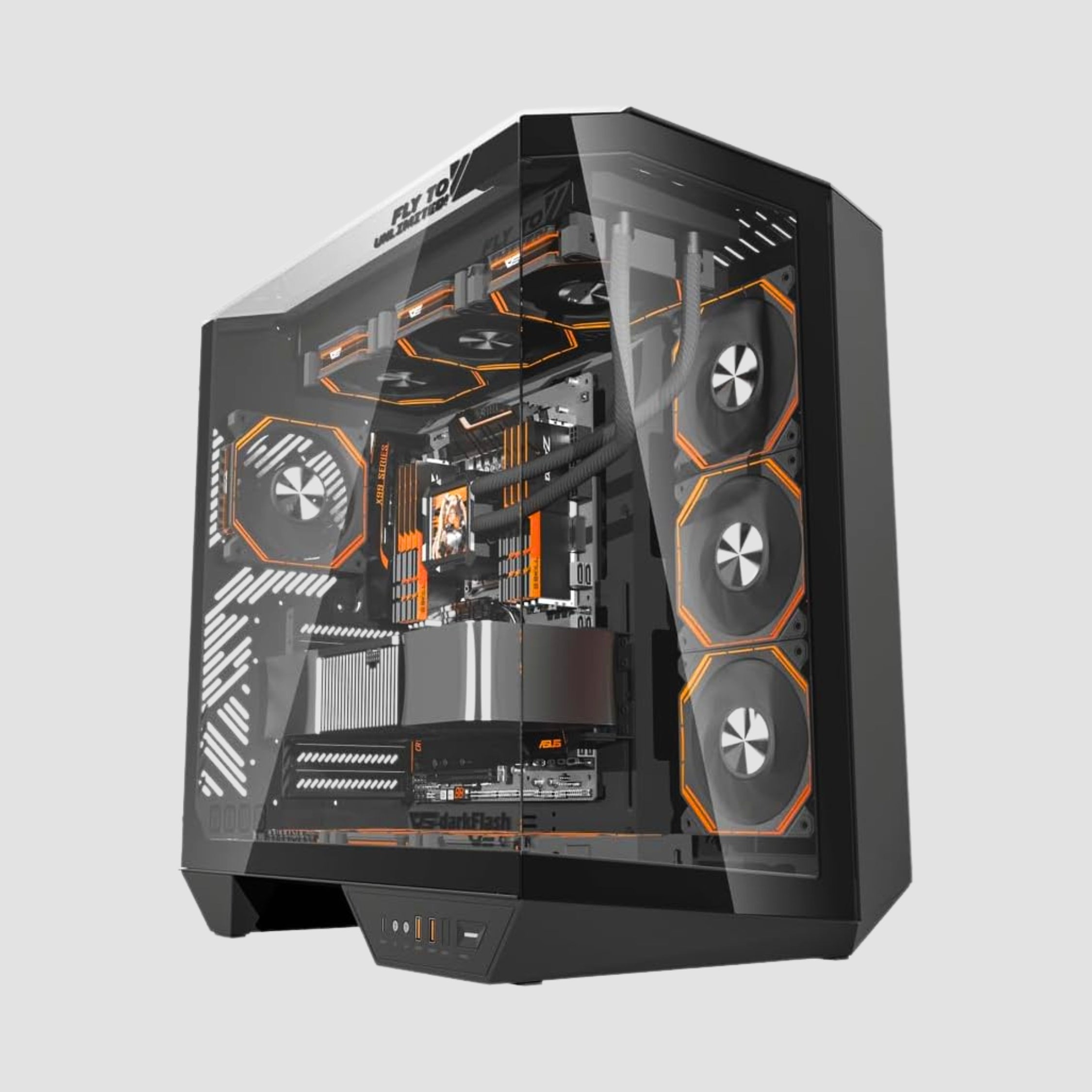 FIRST WAVE HyperLoop Workstation PC - 14th Gen intel i9-14900KS, 128GB DDR5 RAM, Nvidia RTX4060 8GB Graphic, 1TB NVMe SSD+1TB SDD,Win11 Pro, 2Year Warranty - video editing, 3D Modeling, Deep Learning