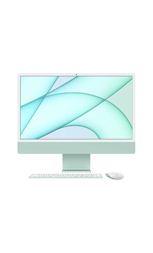 Apple iMac 24'' Retina 4.5K Display PC, M1 Chip With 8-Core CPU, 8-Core GPU, 8GB Unified Memory, 16-Core Neural Engine, 256GB SSD Storage, UK English Keyboard and Mouse, Green | MGPH3B/A