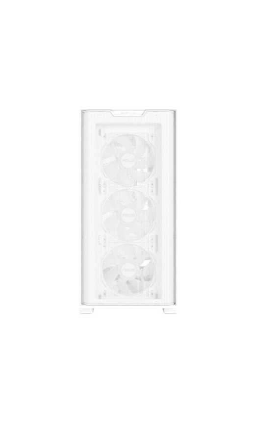 ASUS A21 Plus Mid-Tower PC Case – White with ARGB Fans, ATX / Micro-ATX / Mini-ITX Compatible