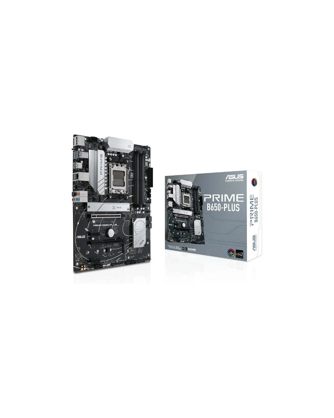 ASUS PRIME B650-PLUS-AE   ATX AM5 Motherboard with DDR5-6400+ OC, PCIe 5.0, WiFi 6E, 2.5Gb Ethernet, USB 10Gbps Type-C, DisplayPort, HDMI BIOS FlashBack Aura Sync RGB & Enhanced Durability