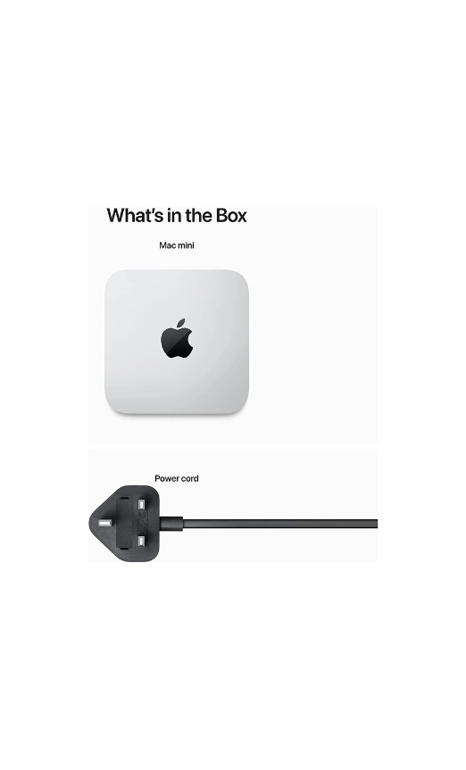 Apple Mac Mini M1 8-Core CPU Desktop, 8GB Unified RAM, 512GB SSD, 2 x Thunderbolt 3, USB4 Ports, MacOS, Silver | MGNT3 LL/A  / MGNT3B/A