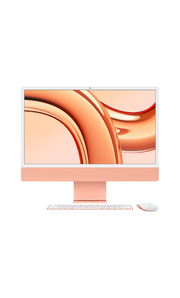 Apple iMac (2021) Desktop Computer, 24'' Retina 4.5K Display, Apple M1 Chip 8C CPU, 8C GPU, 16C Neural Engine, 8GB RAM, 512GB SSD, Gigabit Ethernet, Magic Keyboard English & Mouse, Orange | Z132001VG