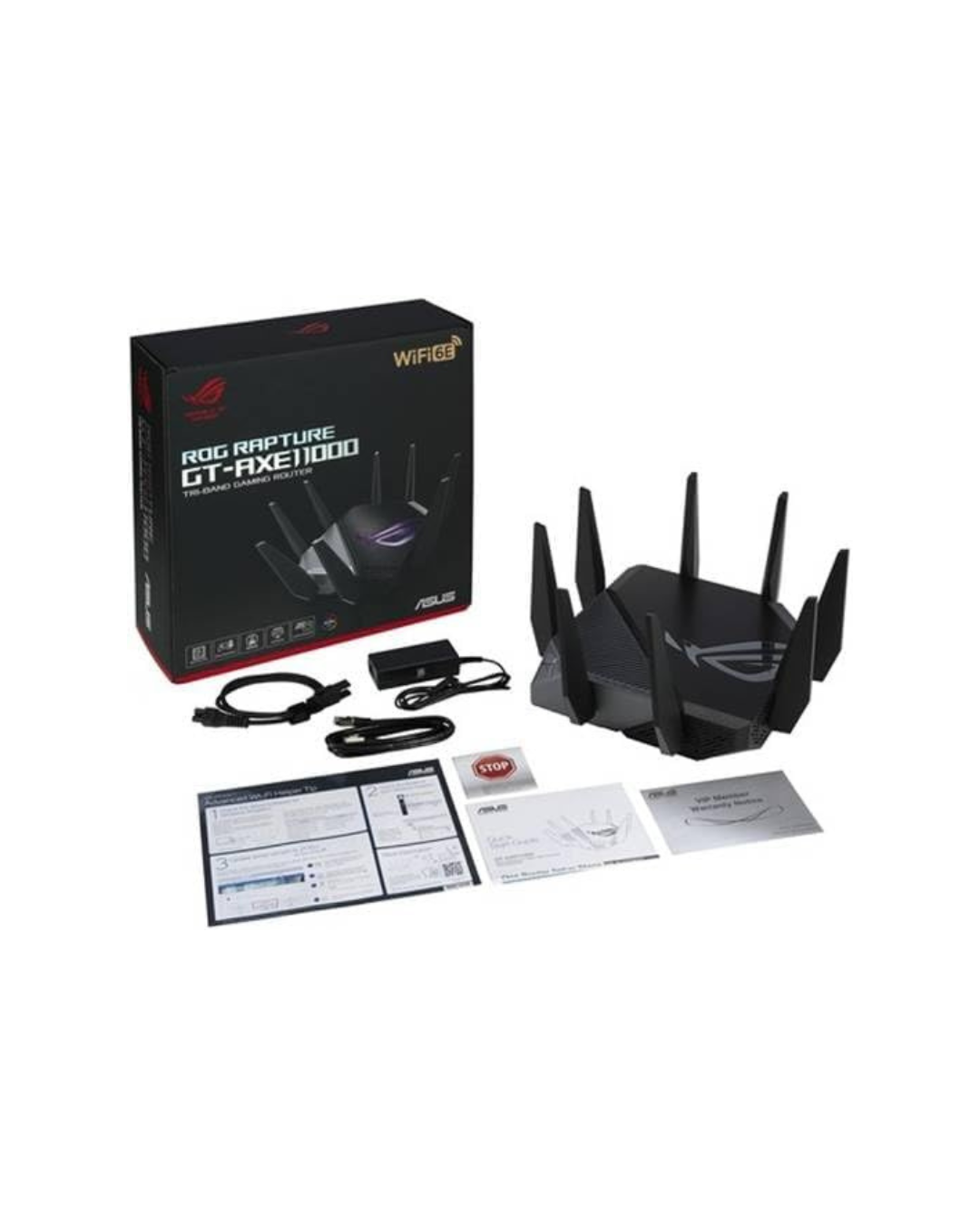 ASUS GT-AXE11000 WiFi 6E Tri-Band Router – 11000 Mbps, OFDMA & MU-MIMO, AiMesh Compatible