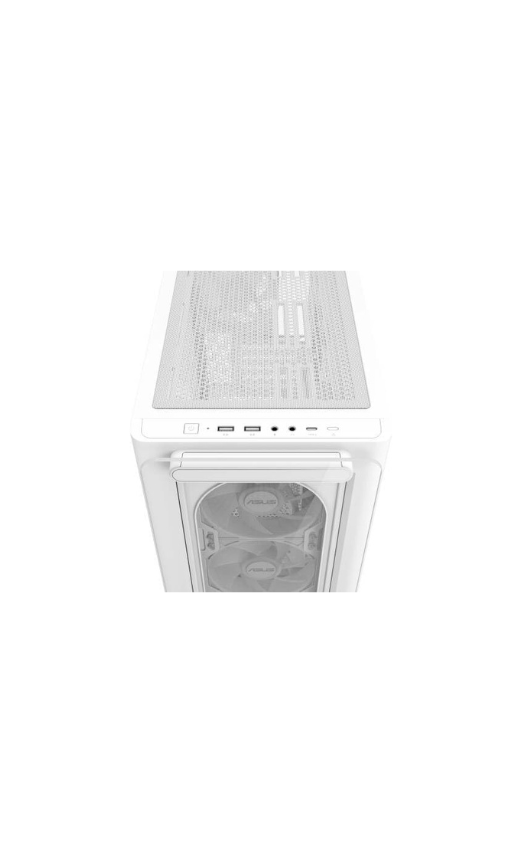 ASUS A23 Plus Mid-Tower PC Case – White with Tempered Glass & ARGB Fans, ATX / Micro-ATX / Mini-ITX Compatible