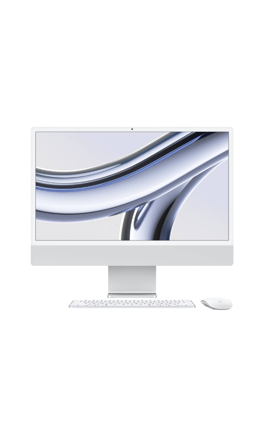 Apple iMac (2024) AIO Desktop Computer, 24" 4.5K Retina Standard Display, Apple M4 Chip with 10-Core CPU, 10-Core GPU, 16-Core Neural Engine, 24GB RAM, 1TB SSD, English Keyboard, Silver | Z1EH000JW