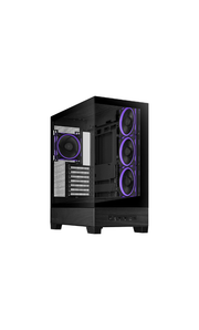ASUS A31 Plus Mid-Tower PC Case – Black with Tempered Glass & ARGB Fans, ATX / Micro-ATX / Mini-ITX Compatible
