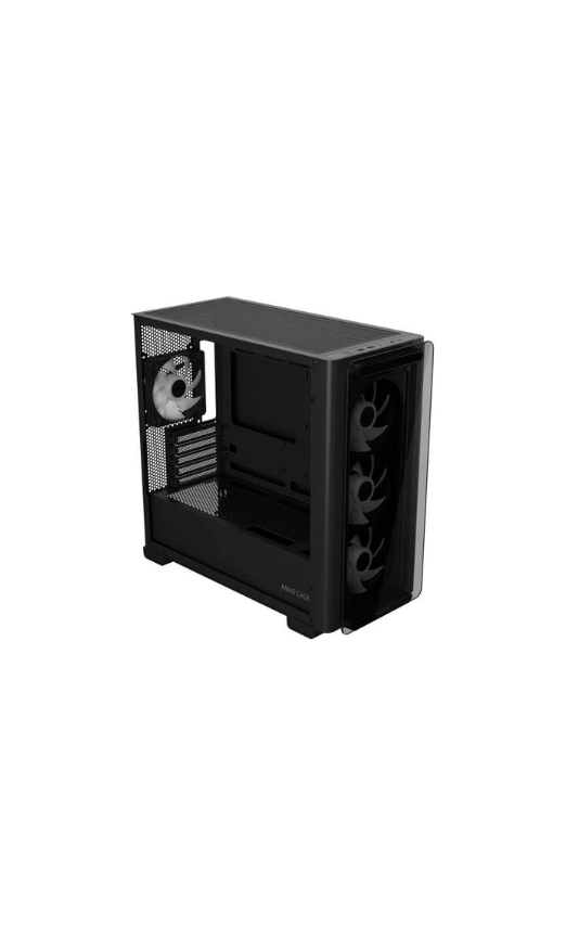 ASUS A23 Plus Mid-Tower PC Case – Black with Tempered Glass & ARGB Fans, ATX / Micro-ATX / Mini-ITX Compatible