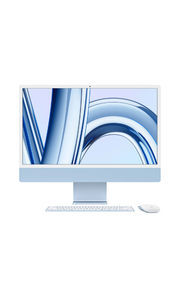 Apple 24" iMac AIO Desktop Computer with M3 Chip, 4.5K Retina Display, 8-Core CPU and 10-Core GPU, 24GB RAM, 1TB SSD, Magic ENG K/B Touch ID, Numeric Keypad & Magic Mouse, macOS, Blue | Z19L000ZA