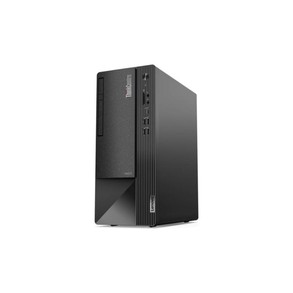 Lenovo ThinkCentre Neo 50t Desktop Computer, Intel Core i3-12100 Processor, 8GB RAM, 1TB HDD, Intel UHD Graphics 730, USB Calliope Black Mouse & ENG(UK) Keyboard, FreeDOS, Black | 11SE00PRGP