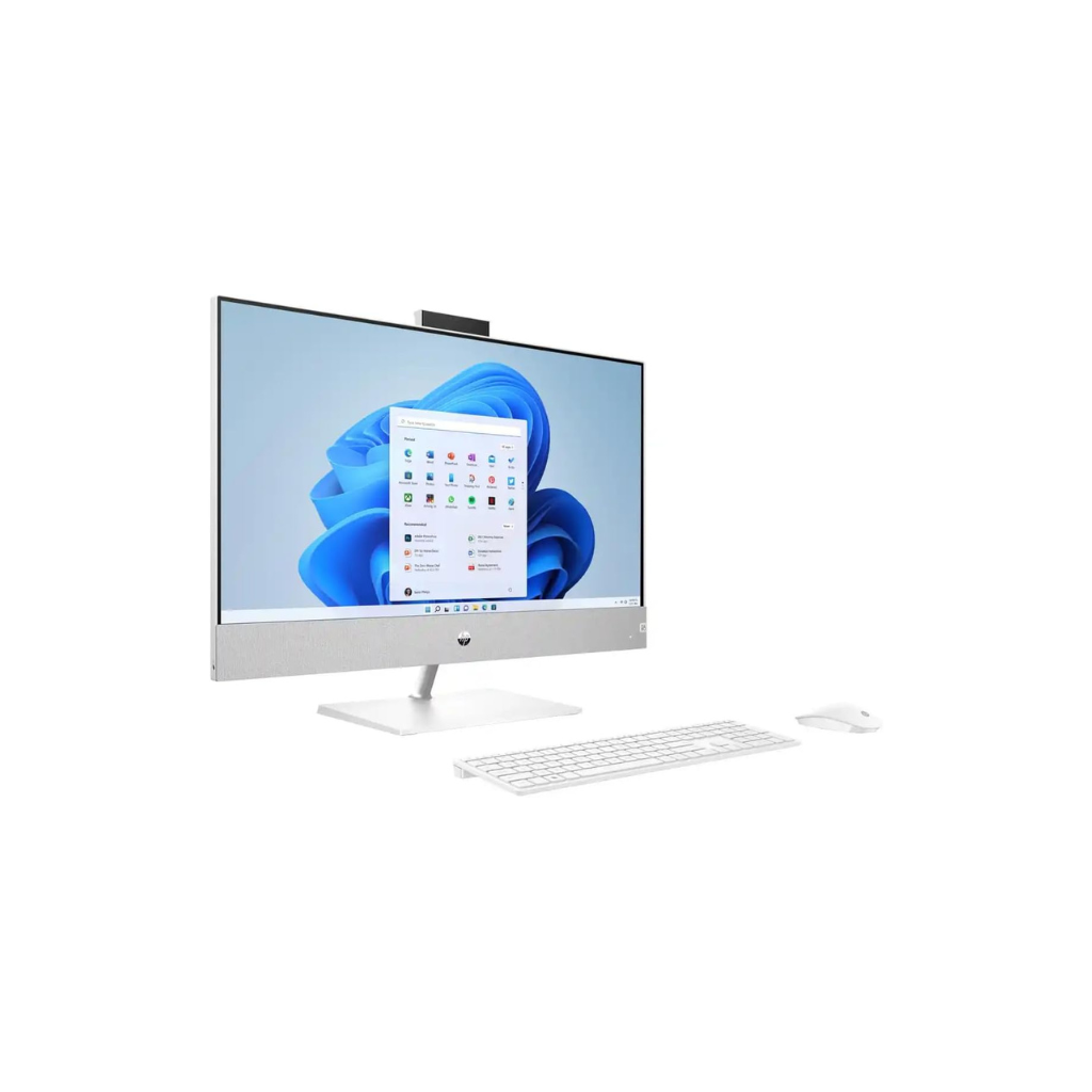 HP Pavilion All-in-One 27-ca2020ny Desktop Computer, 27" FHD IPS Display, Intel Core i7-13700T, 16GB RAM, 512GB SSD, GeForce RTX 3050 4GB Graphics, Wireless ENG K/B & Mouse, Win11Pro, White | 8G4H9EA