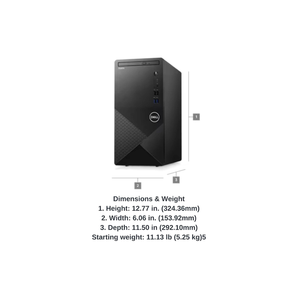 2022 Newest Dell Vostro 3910 12th Generation Business Desktop, Intel Core i5-12400 Processor, 8GB DDR4 RAM, 512GB SSD, WiFi 802.11ac, Bluetooth 5.0, Win-11