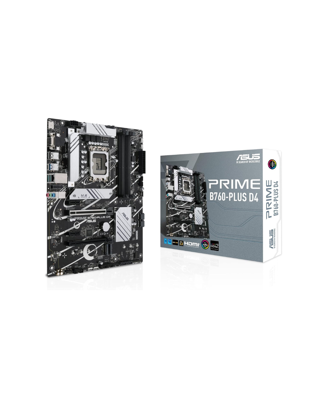 ASUS PRIME B760 PLUS AE ATX LGA1700 Motherboard with DDR5 7200+ OC, PCIe 5.0, Triple PCIe 4.0 M.2, WiFi6E/e & USB4 Header, 2.5 Gb Ethernet, USB 20 Gbps Type-C, DisplayPort, HDMI BIOS FlashBack, Aura Sync RGB & Military Grade Durability