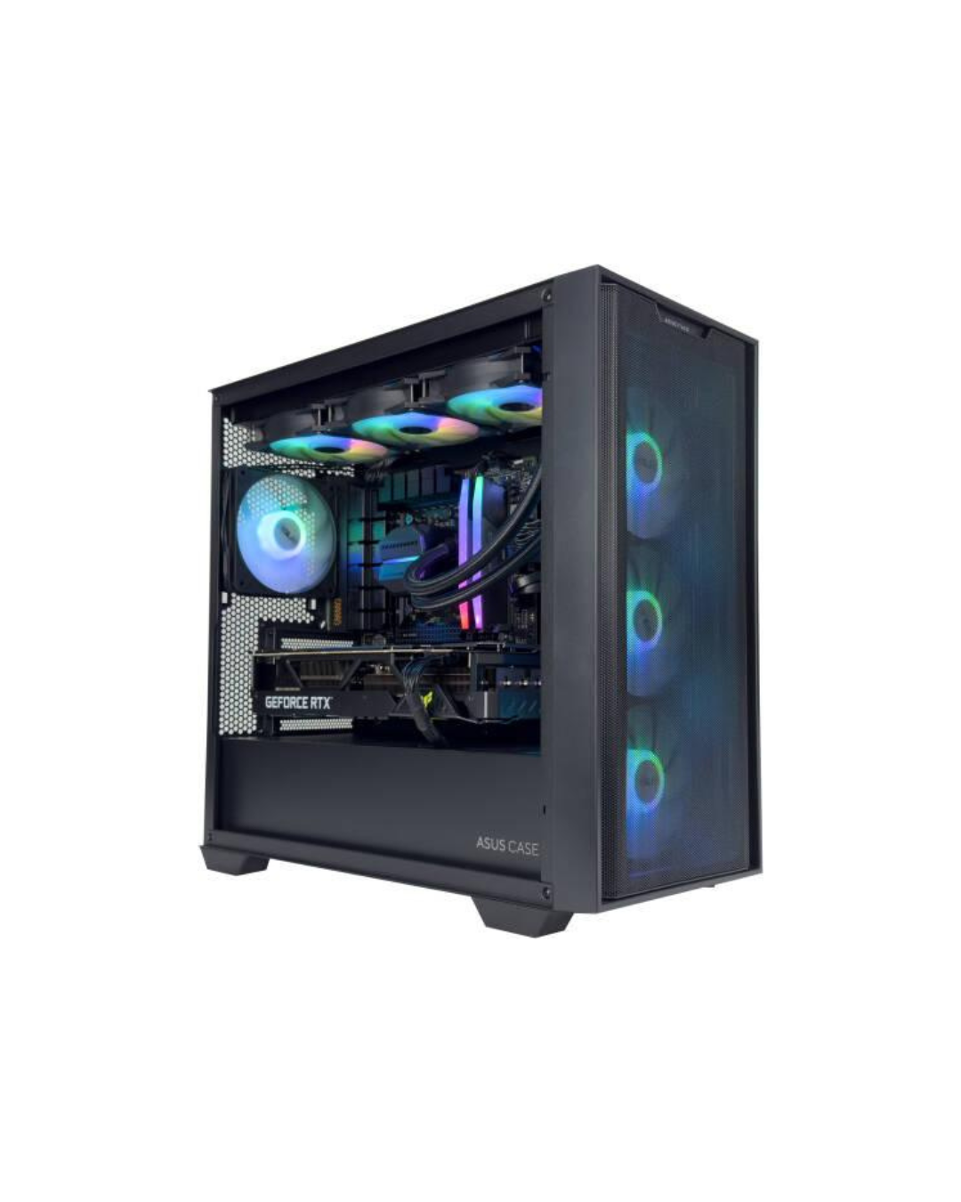 Asus Fury Gaming PC - AMD Ryzen 5 8500G 6 Cores 12 Threads, NVIDIA RTX 4060 8GB, 16GB DDR5 RAM 5600MHz, 1TB SSD Gen 4, 650W 80 PLUS PSU, 360mm Liquid Cooler, Wi-Fi + BT, Powered by ASUS