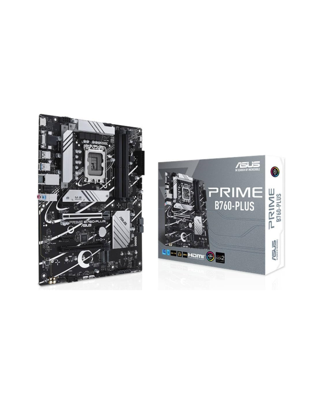 ASUS Prime B760-Plus Motherboard – LGA1700 Socket, B760 Chipset, USB 3.2 Gen 2x2, Aura Sync RGB, ATX