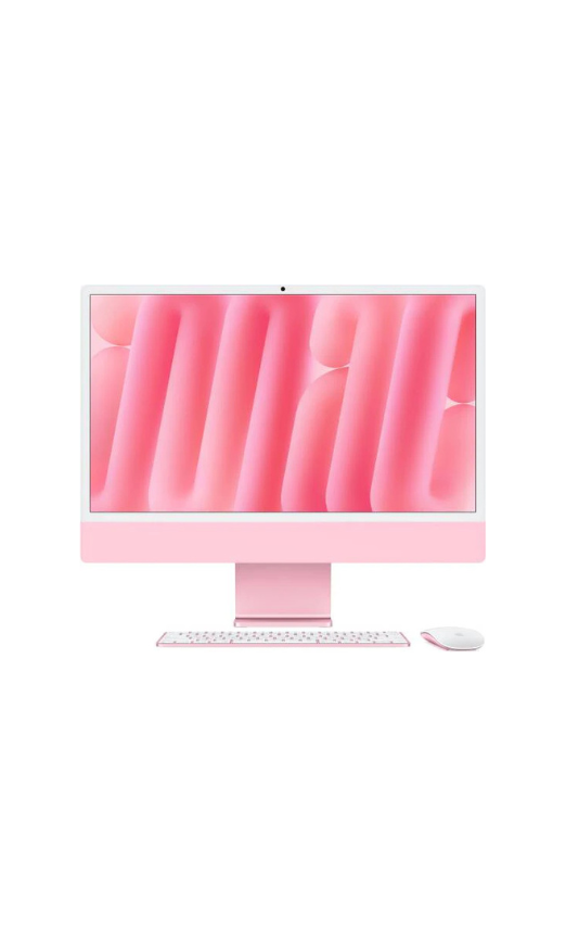 Apple iMac (2024) AIO Desktop Computer, 24" 4.5K Retina Standard Display, Apple M4 Chip with 8-Core CPU, 8-Core GPU, 16-Core Neural Engine, 16GB RAM, 256GB SSD, English Keyboard, Pink | MWUG3 B/A