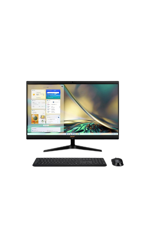 Acer Aspire C24 1700 AIO Desktop PC, 23.8" FHD LCD Display, Intel Core i5-1335U Processor, 8GB RAM, 512GB SSD, Intel Iris Xe Graphics, ENG Wireless K/B & Mouse, FreeDOS, Black | DQ.BKMEM.002