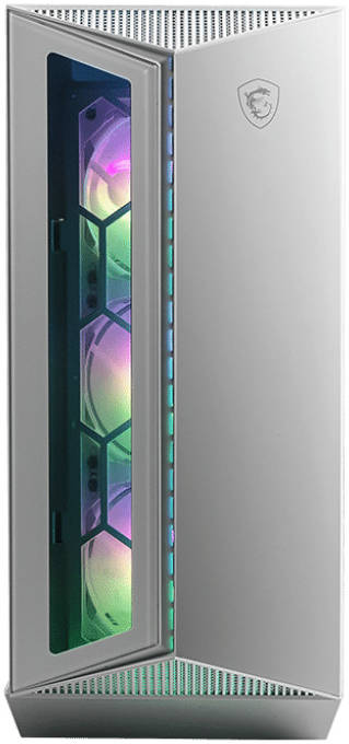 MSI MPG GUNGNIR 110R WHITE Mid-Tower Gaming Case – Tempered Glass, 4x ARGB Fans, Mystic Light Sync, USB Type-C, 360mm Radiator Support, Premium White Steel Design – Stylish & Efficient PC Chassis