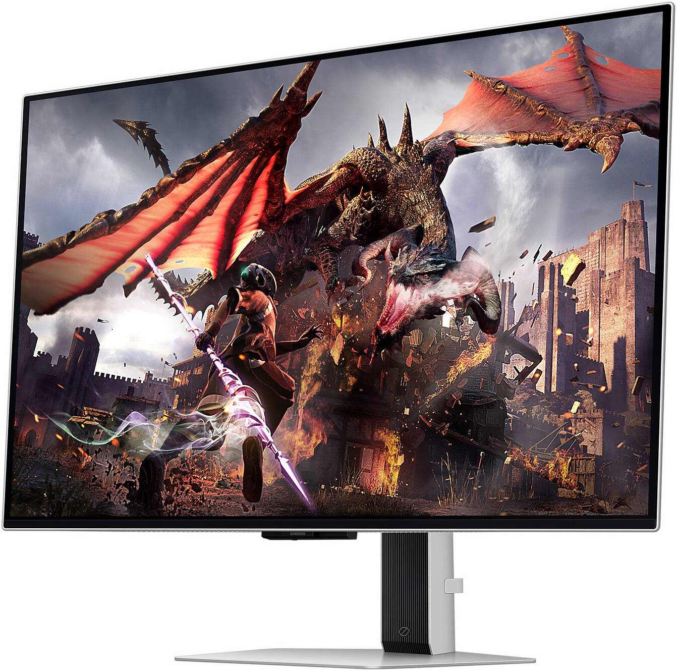 Samsung Odyssey G7 G70D 32" 4K UHD Gaming Monitor – 3840x2160, 144Hz Refresh Rate, 1ms Response Time, HDR10+, AMD FreeSync Premium Pro, G-Sync Compatible, IPS Panel, Samsung Gaming Hub, Model LS32DG702EMXUE