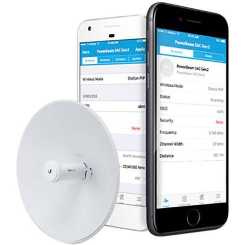 Ubiquiti PBE-5AC-Gen2-EU – AirMax AC High-Performance Point-to-Point Wireless Bridge, 5GHz, 27dBi Antenna, Gigabit Ethernet, Outdoor Weather-Resistant Networking