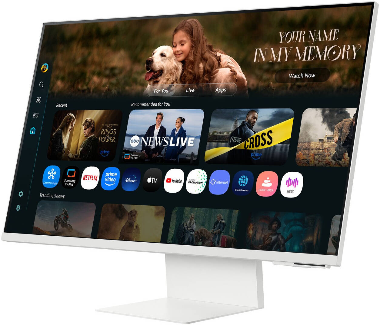 Samsung 32" Monitor LS32FM801UMXUE – QHD 2560x1440, Flicker-Free, Eye Saver Mode, HDMI & DisplayPort, Home Office, Creative Work & Casual Gaming
