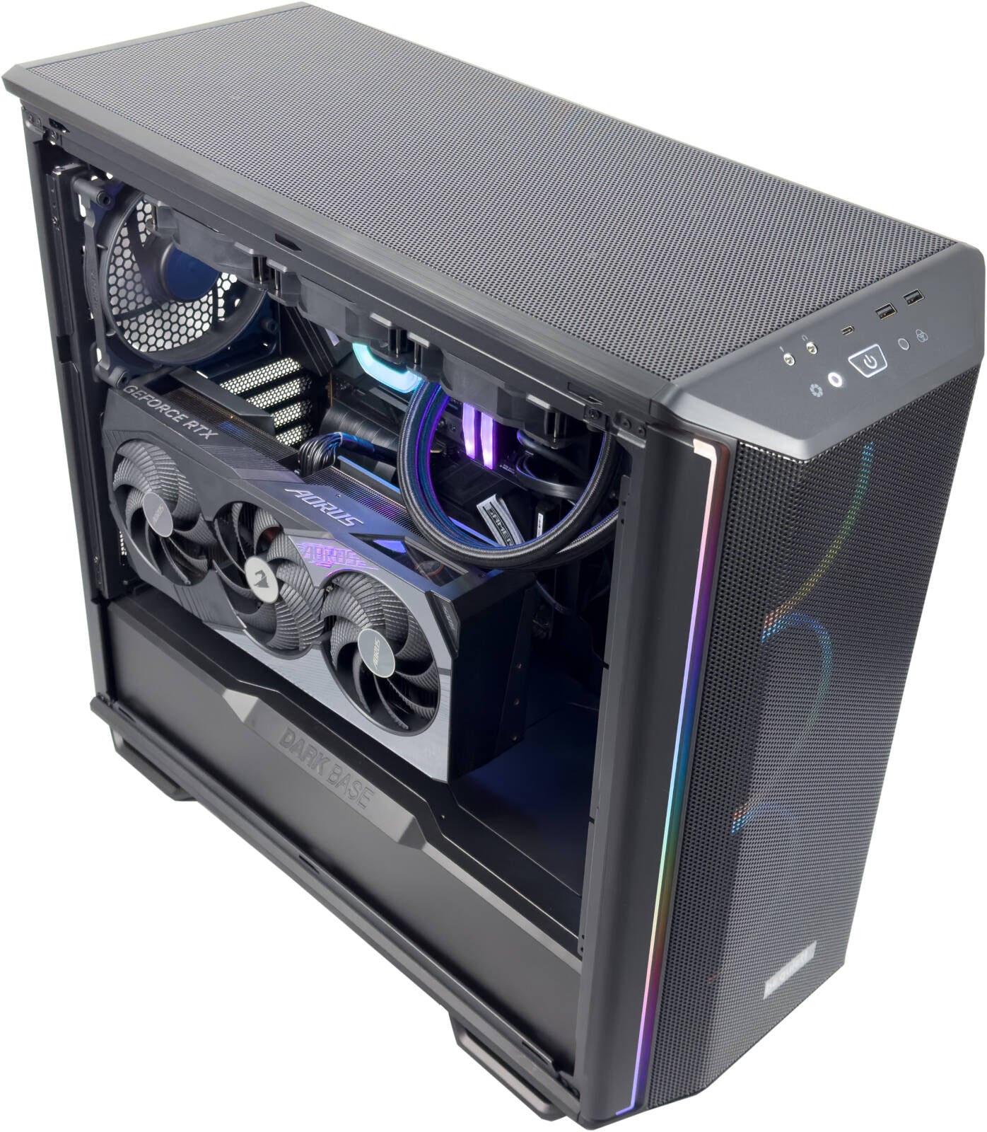 Aeronautical Gaming PC - Intel Core i9-14900KF 24 Cores 32 Threads, NVIDIA RTX 4070 Ti 12GB, 32GB DDR5 RAM 6400MHz, 1TB SSD Gen 4, 850W 80 PLUS Gold PSU, 360mm Liquid Cooler, Wi-Fi + BT