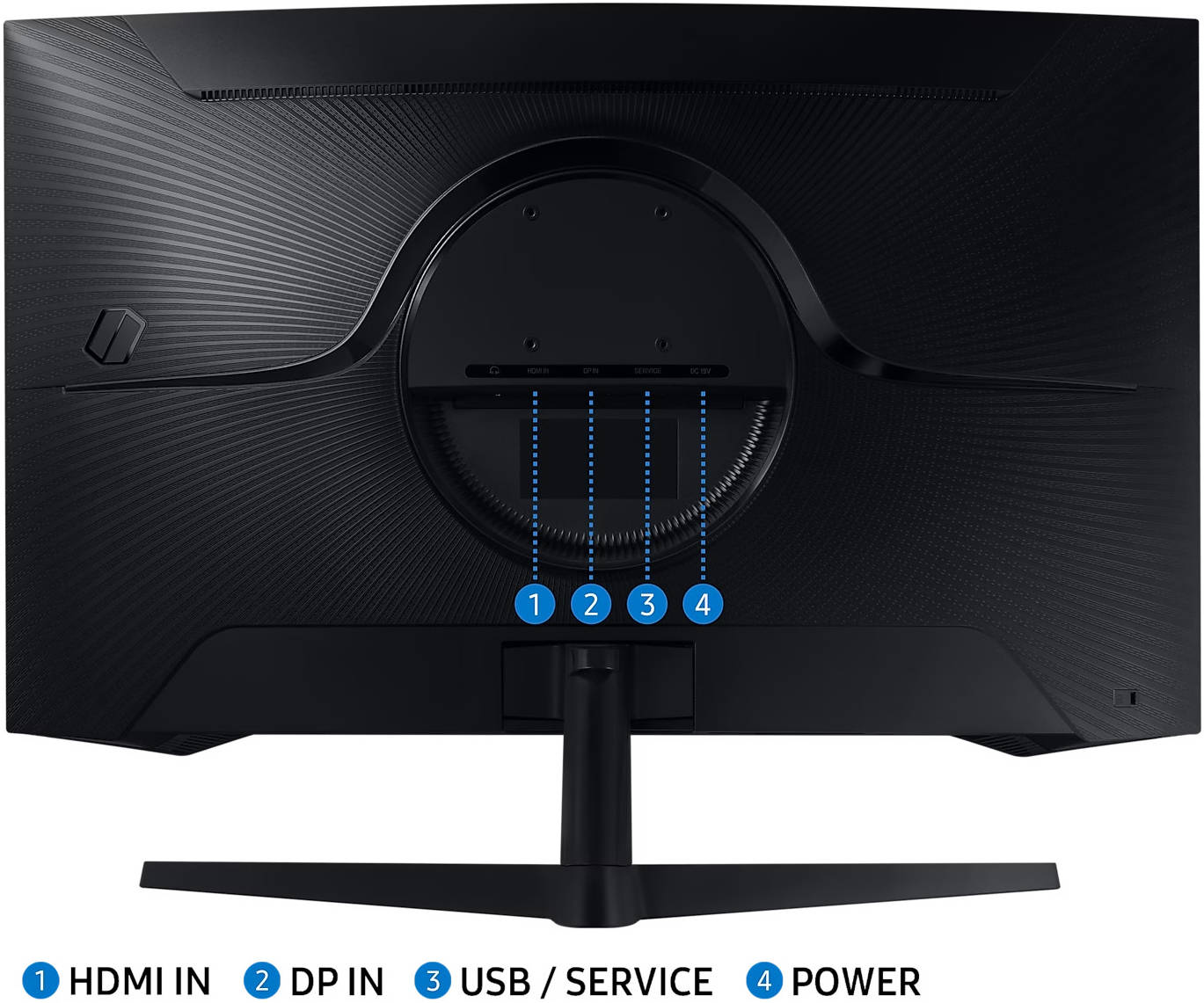 Samsung Odyssey G5 32" Curved QHD Gaming Monitor – 2560x1440, 165Hz Refresh Rate, 1ms Response Time, HDR10, AMD FreeSync, 1000R Curvature, Eye Saver Mode & Flicker-Free, Model LS32CG552EMXUE