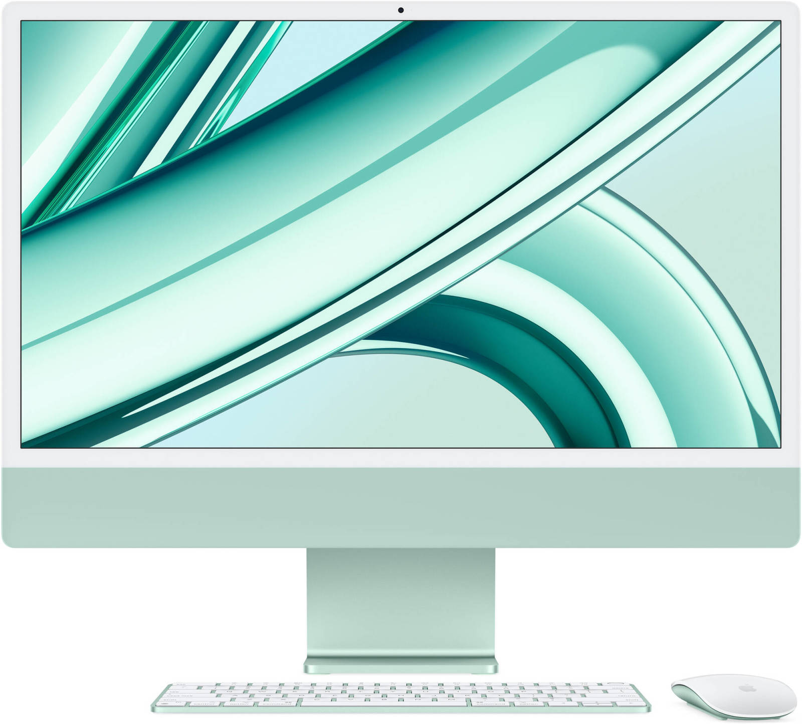 Apple 24" iMac AIO Desktop Computer with M3 Chip, 4.5K Retina Display, 8-Core CPU and 10-Core GPU, 8GB  RAM, 256GB SSD, Magic ENG K/B w/ Touch ID & Magic Mouse, macOS, Green | MQRN3 B/A